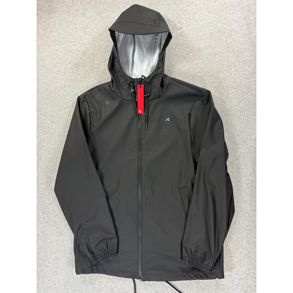 NWT Redvanly Waterproof Hooded Rain Jacket‎ (Men's Medium) Black